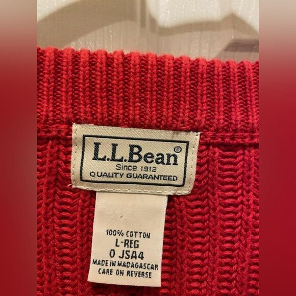 CLEARANCE L.L.Bean Sweater, sz L, Mens. Red. - Picture 3 of 3